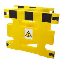 3r1 Addgards Black & Yellow Polyethylene Folding Barrier