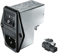 43044001 Schurter 1A, 250 V ac Male Panel Mount Filtered IEC Connector 2 Pole 4304.4001 1 Fuse