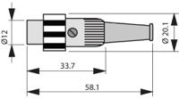 0132-05 Lumberg 5 Pole Din, DIN 41524, 4A, 60 V, Bayonet, Plug, Cable Mount