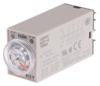 h3y-4-ac24-30m Omron H3Y-4 Series DIN Rail, Surface Mount Timer Relay, 24V ac, 4-Contact, 1 → 30min, 1-Function, 4PDT