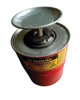 jut10308rd Justrite Steel Plunger Can, 4L