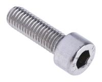 281-164 RS PRO Plain Stainless Steel Hex Socket Cap Screw, DIN 912, M8 x 25mm