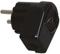170405009 Kopp Black Cable Mount 2P Mains Connector Plug, Rated At 10A, 250 V