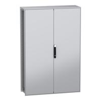 nsysfn1812402d Schneider Electric PanelSeT SFN Series Galvanised Steel Double-Door-Door Floor Standing Enclosure, Plain Door Door,