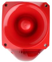 pnc-0029 Klaxon PNC Series Red Sounder Beacon, 10 → 60 V dc, IP66, Side Mount, 116dB at 1 Metre