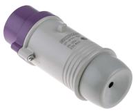 2301600 Scame IP44 Purple Cable Mount 2P Industrial Power Plug, Rated At 16A, 20 → 25 V