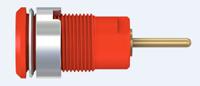 233010-22 Staubli Red Female Banana Socket, 4 mm Connector, 24A, 1000V, Gold Plating