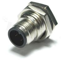 m12a-04pmms-sf8002 Amphenol Industrial Circular Connector, 4 Contacts, Panel, M12 Connector, Plug, Male, IP68, IP69K, M Series