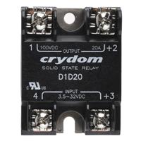 d1d20 Sensata Crydom Solid State Relay, 20 A Load, Surface Mount, 100 V Load, 32 V Control