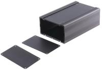 297-1291 RS PRO Black Anodised Aluminium Heat Sink Case, 165 x 105 x 60.5mm