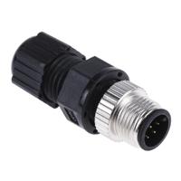1838275-4 TE Connectivity Circular Connector, 8 Contacts, Cable, M12 Connector, Plug, Male, IP67, M12 Series