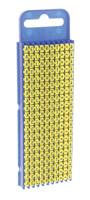 561-02994-wic2-aelnrst-earth HellermannTyton WIC2 Snap On Cable Markers, Yellow, Pre-printed "-; +; A; E; Earth; L; N; R; S; T", 2.8 → 3.8