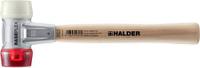 ha3968050 Halder Round Cellulose Acetate, Nylon Mallet 940g With Replaceable Face