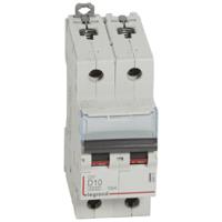 408014 Legrand Circuit Breaker, 2P, 10A Curve D, 400V AC, 10 kA Breaking Capacity