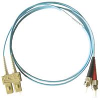 911937200300 Molex Premise Networks ST to SC Duplex Multi Mode OM3 Fibre Optic Cable, 50/125μm, Aqua, 3m