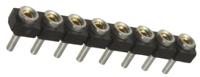sl-108-t-12 Samtec SL Series Straight Through Hole Mount PCB Socket, 8-Contact, 1-Row, 2.54mm Pitch, Solder Termination