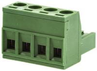 790-0708 RS PRO, 5.08mm Pitch, 4 Way, , Pluggable Terminal Block, Plug, Cable Mount, Screw Termination