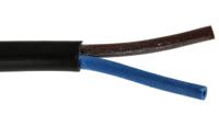 811-4356 RS PRO 2192Y 0.75 mm² 2 Core Power Cable, H03VVH2-F, Black PVC, 100m