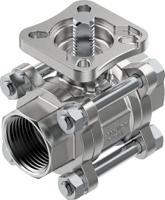 vzbe-1-t-63-t-2-f0405-v15v15 Festo Stainless Steel 2 Way, Ball Valve, Threaded, NPT 1in, 25mm