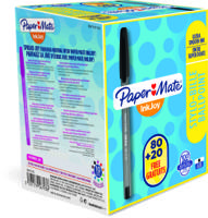 s0977410 Paper Mate Black Ball Point Pen, 1 mm Tip Size
