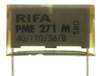 pme271m610mr30 KEMET PME271 Paper Capacitor, 275V ac, ±20%, 100nF, Through Hole