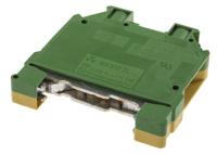 384-7010 RS PRO 2-Way Earth Terminal Block, 10mm², 16 → 6 AWG Wire, Screw Down, Nylon Housing