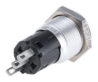 82-45511000 EAO 82 Series Push Button Switch, Momentary, Panel Mount, 16mm Cutout, SPDT, 240V, IP65, IP67
