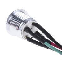 175-8727 RS PRO Illuminated Push Button Switch, Momentary, Panel Mount, 16mm Cutout, SPST, Blue LED, 36V dc, IP67