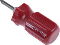 241-7769 RS PRO Phillips, Slotted Stubby Screwdriver, 1/4 in, 3/16 in, PH1, PH2 Tip, 50 mm Blade, 75 mm Overall