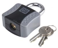 827-4401 RS PRO Key Steel Padlock, 7mm Shackle, 47mm Body