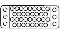 201311-1 TE Connectivity, M Female Connector Housing, 3.81mm Pitch, 75 Way, 6 Row