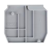 1sna116987r0200 Entrelec FEMR8 Series End Cover for Use with DIN Rail Terminal Blocks