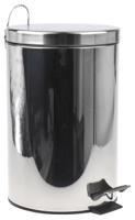 898-8315 RS PRO 12L Silver Pedal Stainless Steel Waste Bin