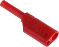 975090701 Hirschmann Test & Measurement Red Male Banana Plug, 2mm Connector, Solder Termination, 10A, 1000V ac/dc, Gold Plating