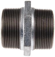 770280209 Georg Fischer Galvanised Malleable Iron Fitting Hexagon Nipple, Male BSPT 2in to Male BSPT 2in