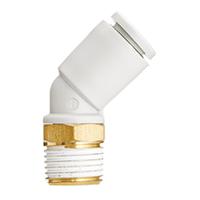 kq2k04-m5a SMC KQ2 Series Elbow Fitting, M5 x 0.8 to Push In 4 mm, Threaded-to-Tube Connection Style
