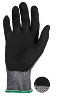 skg00022f Skytec ARIA 360 Black, Grey Nylon, Spandex Foam Nitrile, Nylon Work Gloves, Size 8, Nitrile Coating