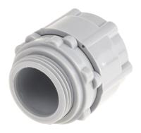 429-640 RS PRO Straight, Conduit Fitting, 25mm Nominal Size, M25, Nylon 66, Grey IP55 rating