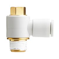 kq2v06-m5a SMC KQ2V Series Elbow Fitting, 6 mm to M5 x 0.8, Threaded-to-Tube Connection Style, KQ2V06-M5A
