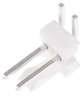 640457-2 TE Connectivity MTA-100 Series Right Angle Through Hole Pin Header, 2 Contact(s), 2.54 mm Pitch, 1 Row, Unshrouded