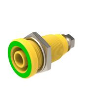 rs-seb-9424-ni-gnge Schutzinger Green/Yellow Female Banana Connector, 4 mm Connector, M4 Thread Termination, 32A, 1.5 kV dc, 1 kV dc, 600 V