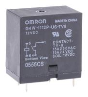 g4w-1112p-us-tv8-dc12 Omron PCB Mount Power Relay, 12V dc Coil, 15A Switching Current, SPST
