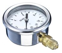 mit3-d20b59 Bourdon G 1/4 Analogue Pressure Gauge 0bar Bottom Entry 63mm Outside Diameter