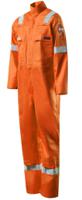 ro28095-uk42 Roots Orange Reusable Hi Vis Overalls, UK42