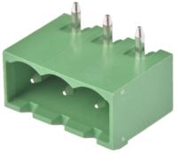 691313710003 Wurth Elektronik 3137 Series Right Angle Through Hole Pluggable Terminal Block, 3 Contact(s), 5 mm Pitch, 1 Row,