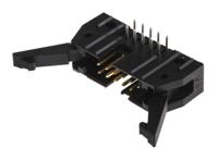 5499786-1 TE Connectivity AMP-LATCH Series Right Angle Through Hole PCB Header, 10 Contact(s), 2.54 mm Pitch, 2 Row, Shrouded