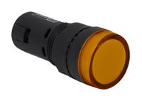 909-2480 RS PRO, Panel Mount Yellow LED Pilot Light, 16mm Cutout, IP40, Round, 230V ac