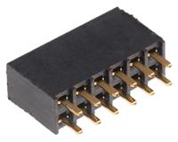 ssw-106-01-g-d Samtec SSW Series Straight Through Hole Mount PCB Socket, 12-Contact, 2-Row, 2.54mm Pitch, Solder Termination