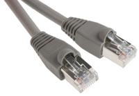 400-9635 RS PRO, 1m Cat5e, Grey RJ45 to Male RJ45 Male, STP Shielded, Terminated PVC Sheath