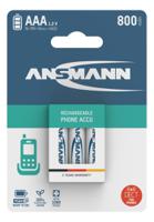5030142 Ansmann MaxE NiMH Rechargeable AAA Battery, 800mAh, 1.2V